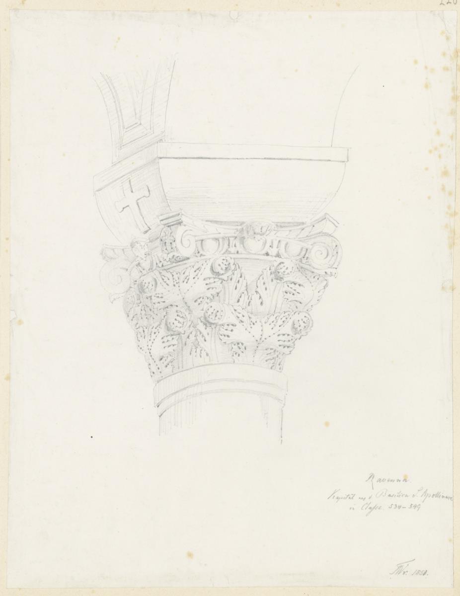 Skizzenbuch Italienreise, Ravenna, Sant'Apollinare Nuovo