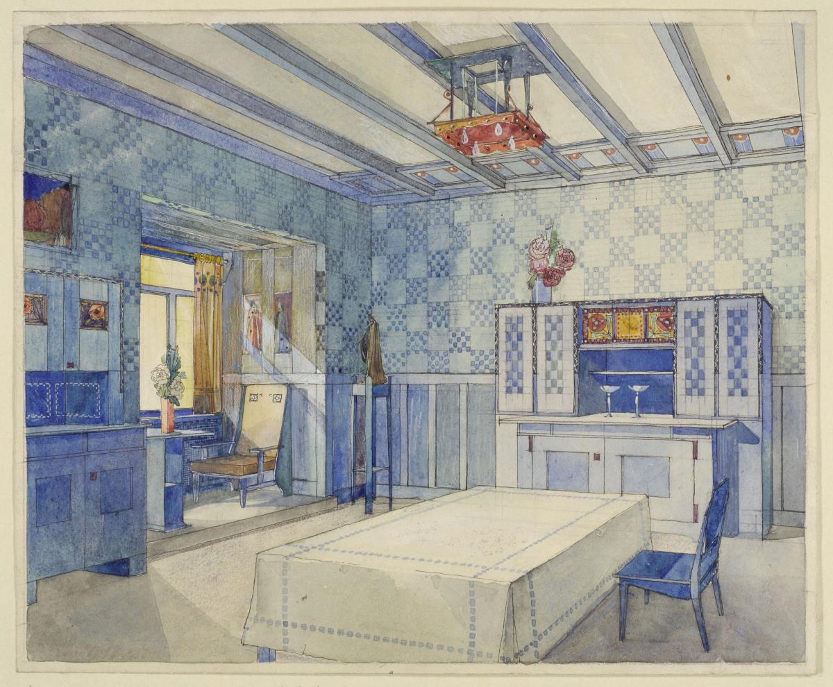 Berlin, Villa Kuntze, Speisezimmer, Perspektive