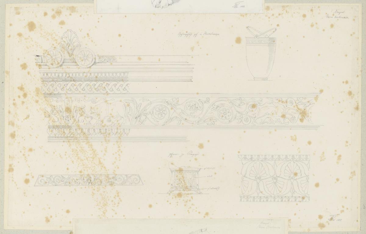 Skizzenbuch Italienreise, Neapel, Museo Archeologico Nazionale di Napoli, Opfergefäß