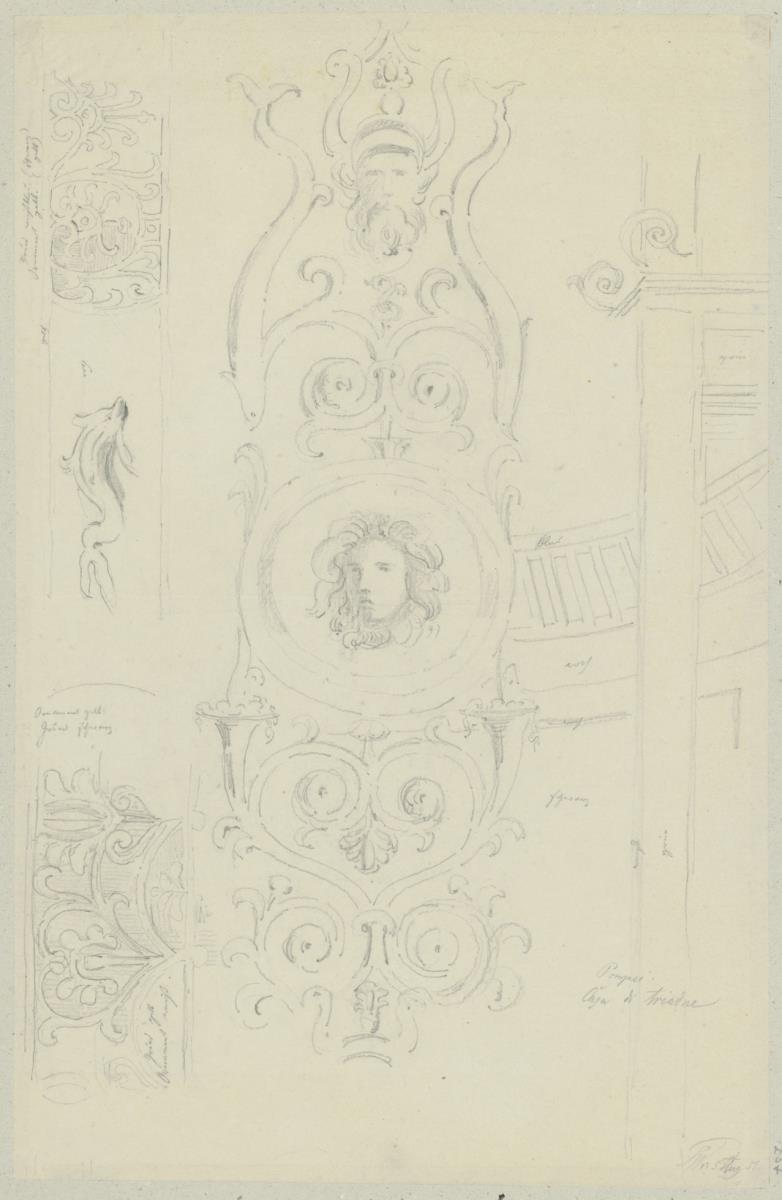 Skizzenbuch Italienreise, Pompeji, Casa di Ariadne
