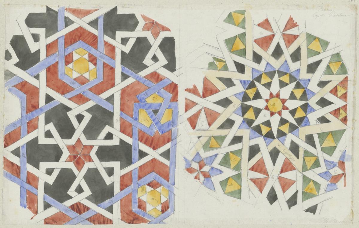 Skizzenbuch Italienreise, Palermo, Cappella Palatina, Mosaike