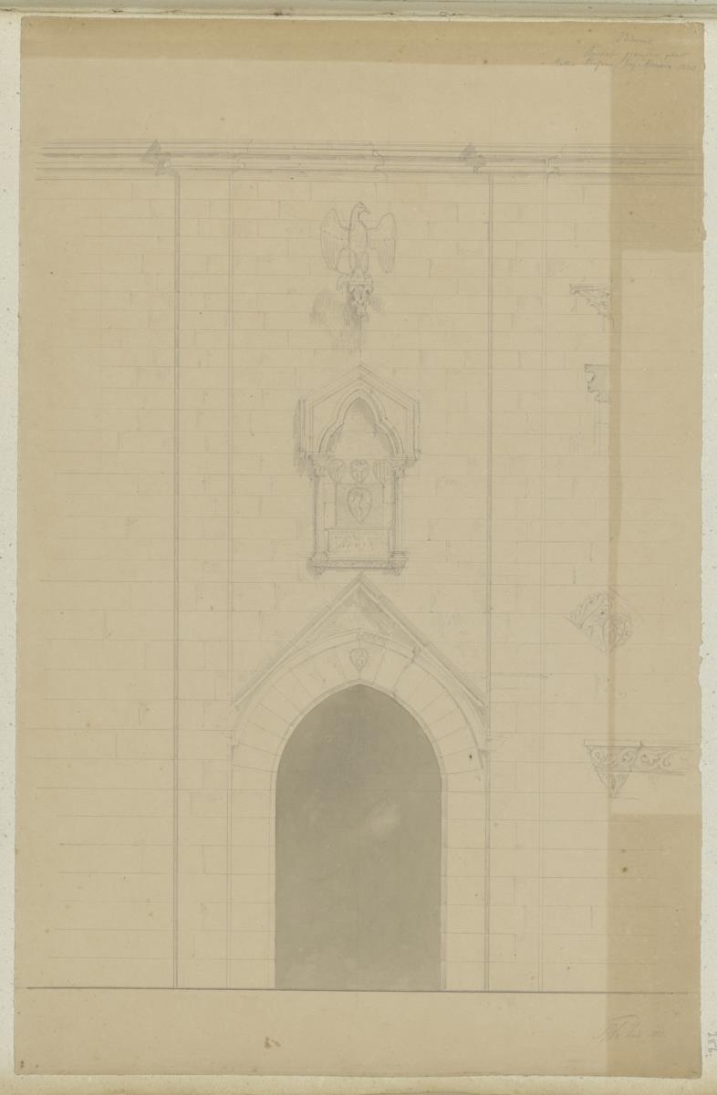 Skizzenbuch Italienreise, Palermo, Palazzo Sclàfani, Ospedale Grande, Fassade