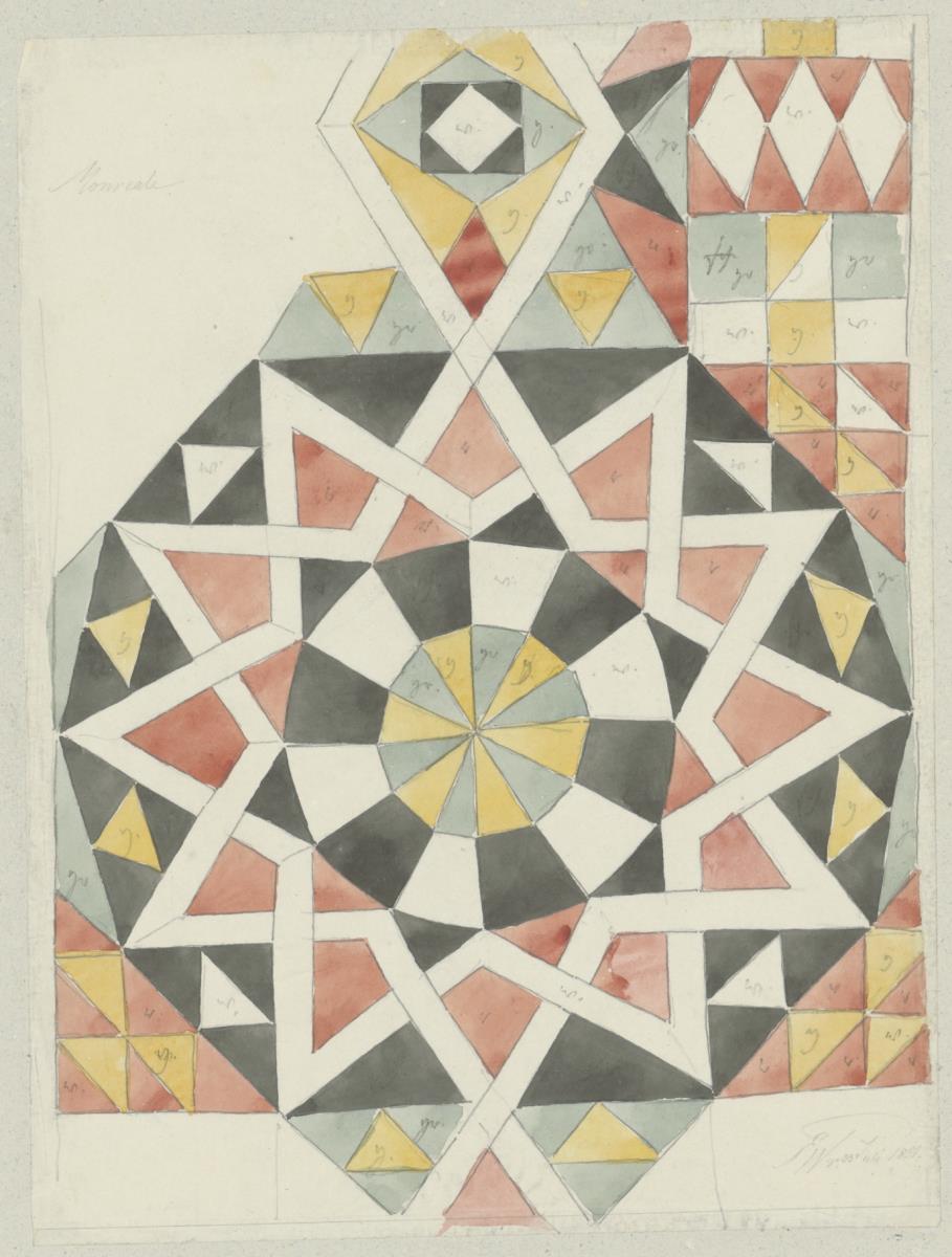 Skizzenbuch Italienreise, Monreale, Dom, Mosaik