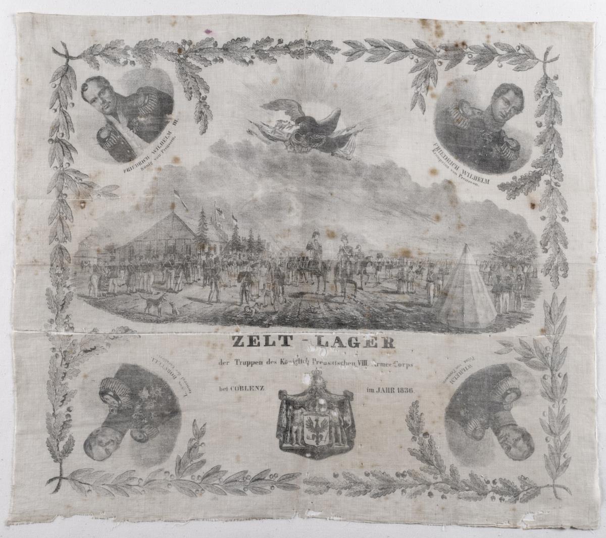 Zelt-Lager der Truppen des Königlich Preussischen VIII. Armee-Corps bei Coblenz im Jahr 1836