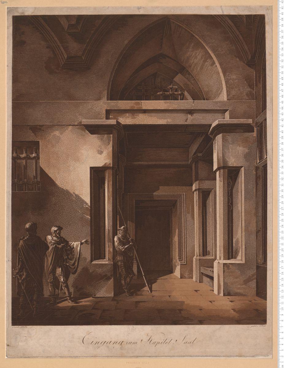 (1 Bl. aus Frick: Schloss Marienburg in Preussen ...) Eingang zum Kapitel=Saal.