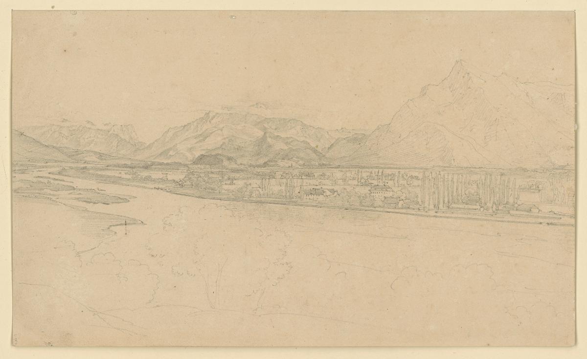 Fluss- und Gebirgslandschaft