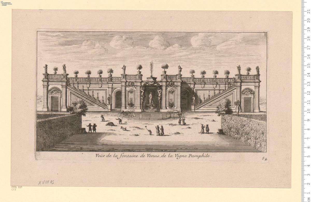 4 Bl. Ansichten der Villa Pamphili in Rom (Nr. 81-84)