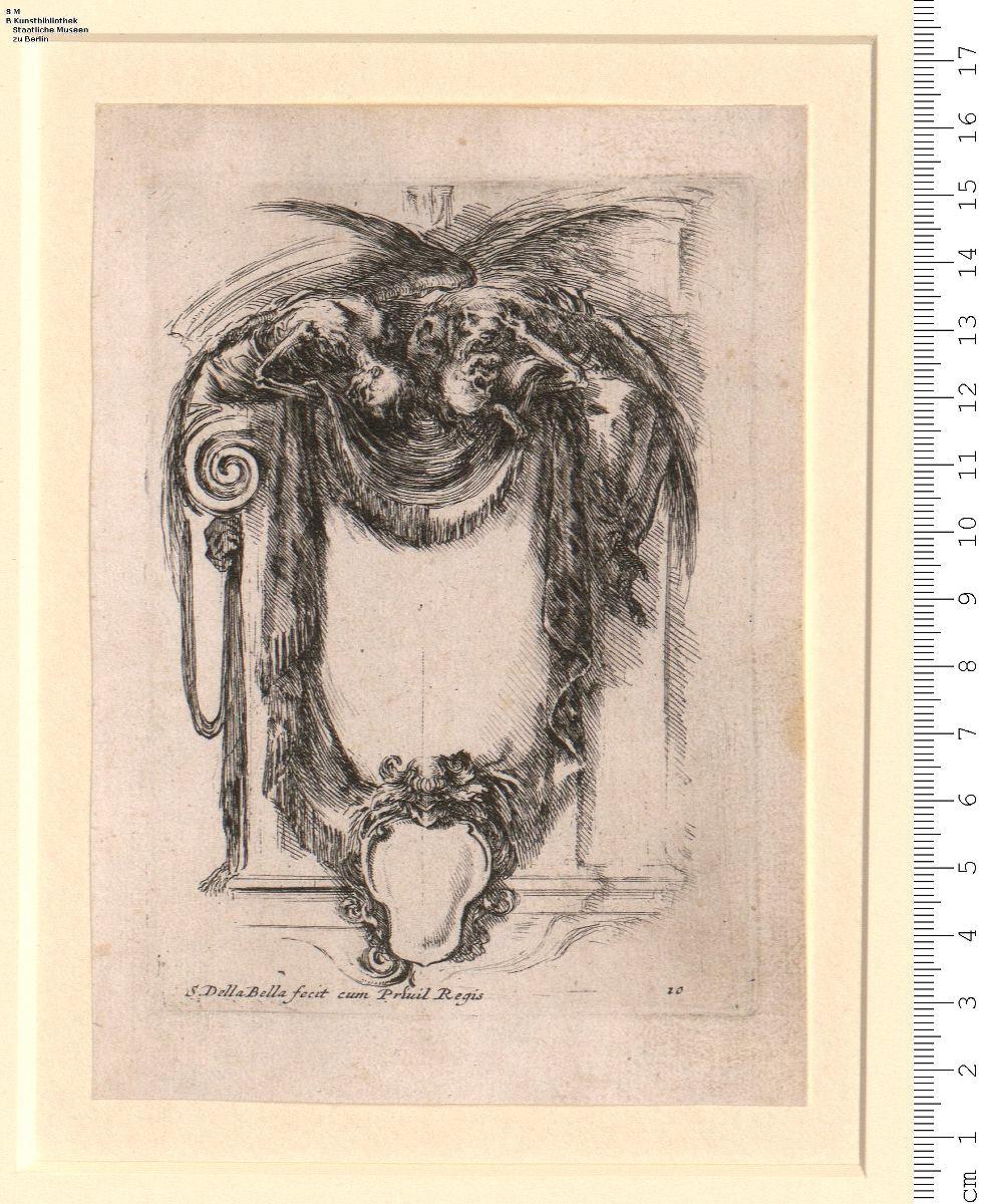 (1) Nouuelles inuentions de Cartouches designes et graues a leau forte par E. de la belle florantin. A Paris chez la Vefue F. Langlois ... 1647.