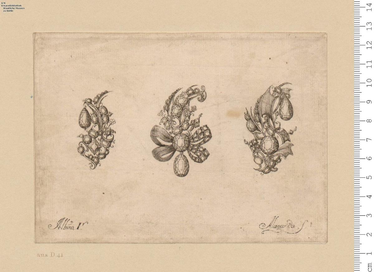 Libro I. Divary Disegni Moderni Di Gioiglieri Di D.o M.s Albino Nel An^BFo 1744. T.s Planes sculp.