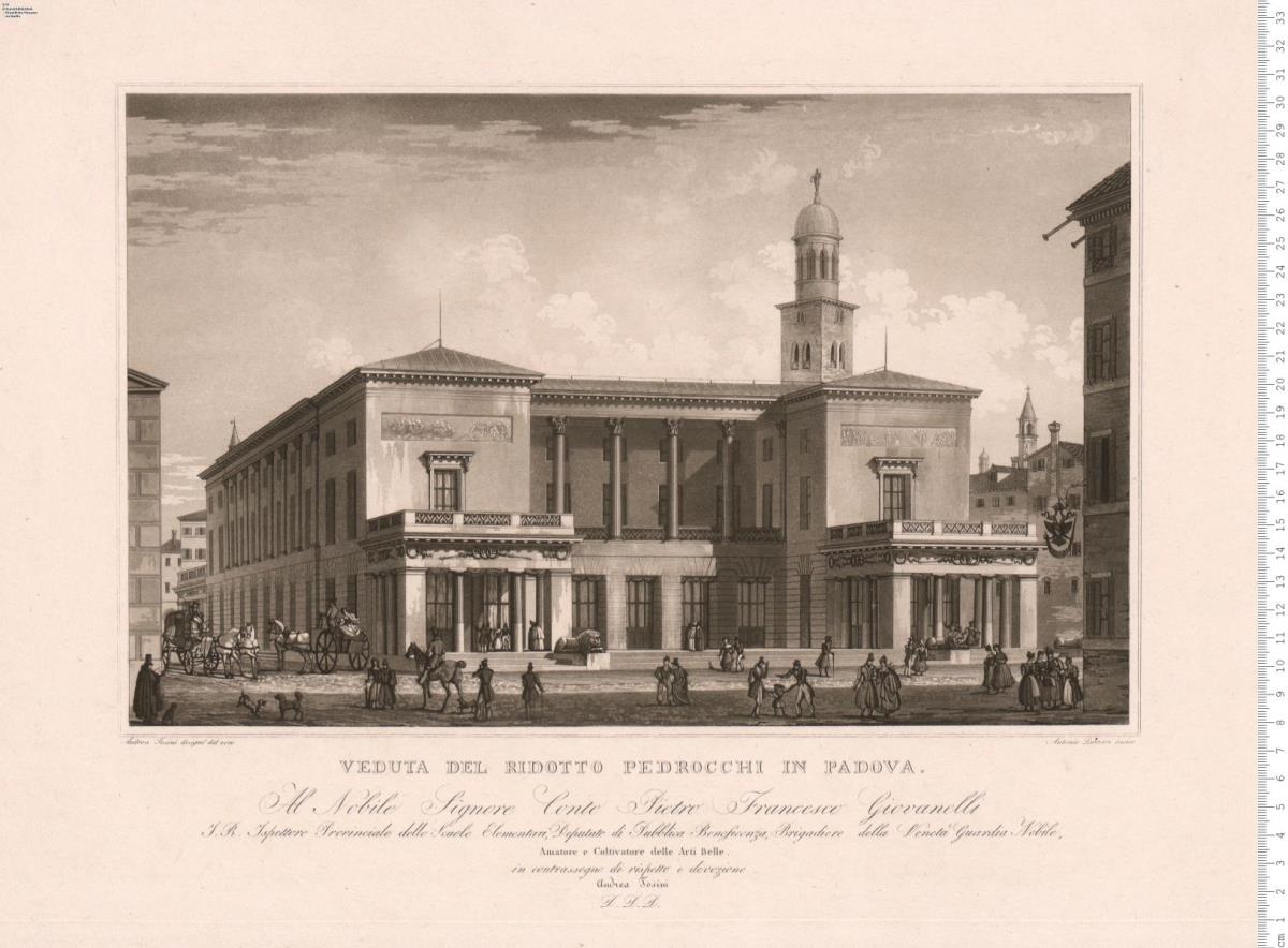Veduta Del Ridotto Pedrocchi In Padova ... Andrea Tosini disegnò dal vero. Antonio Lazzari incise.
