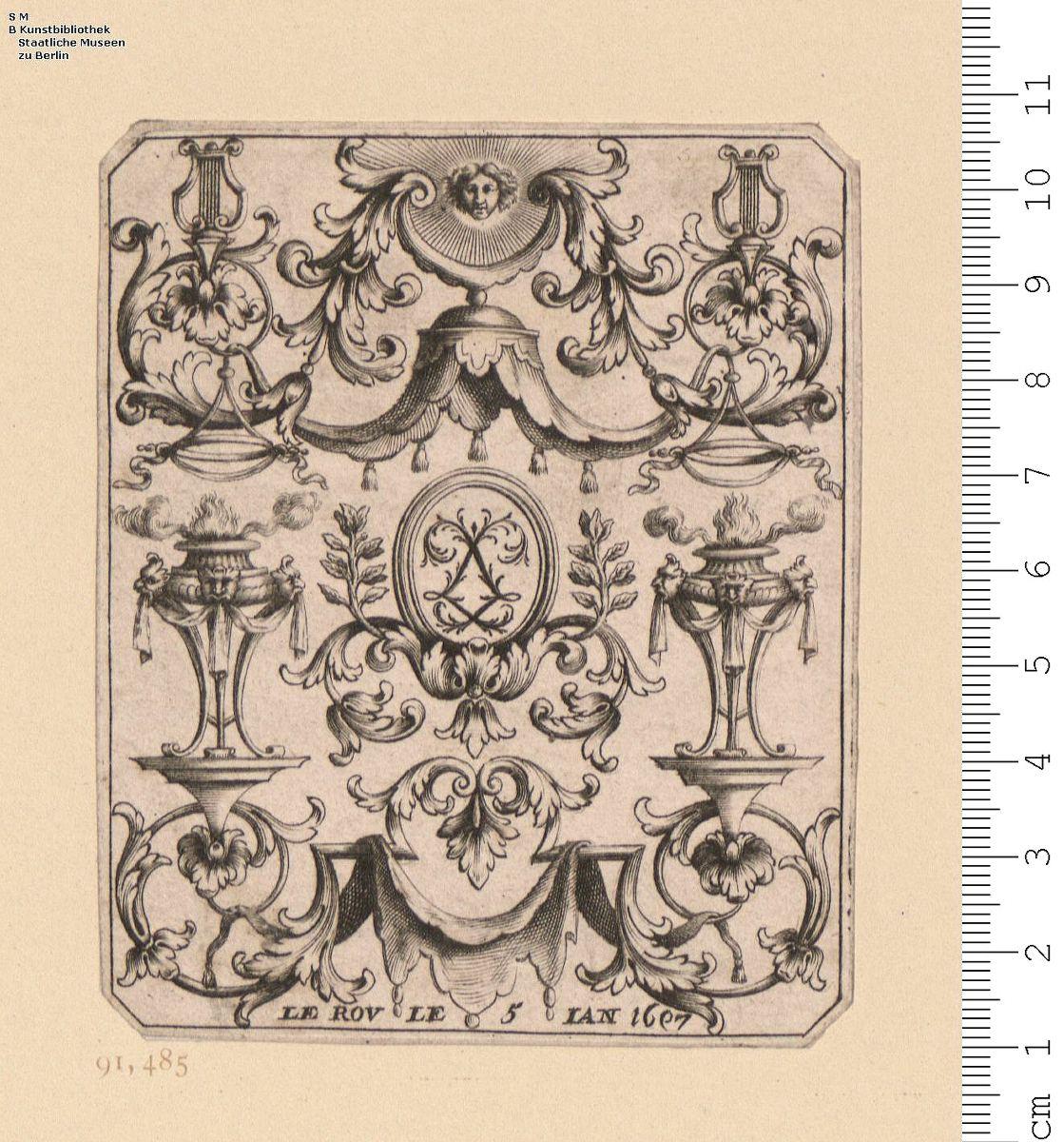 1 Blatt kleine Groteskenfüllung