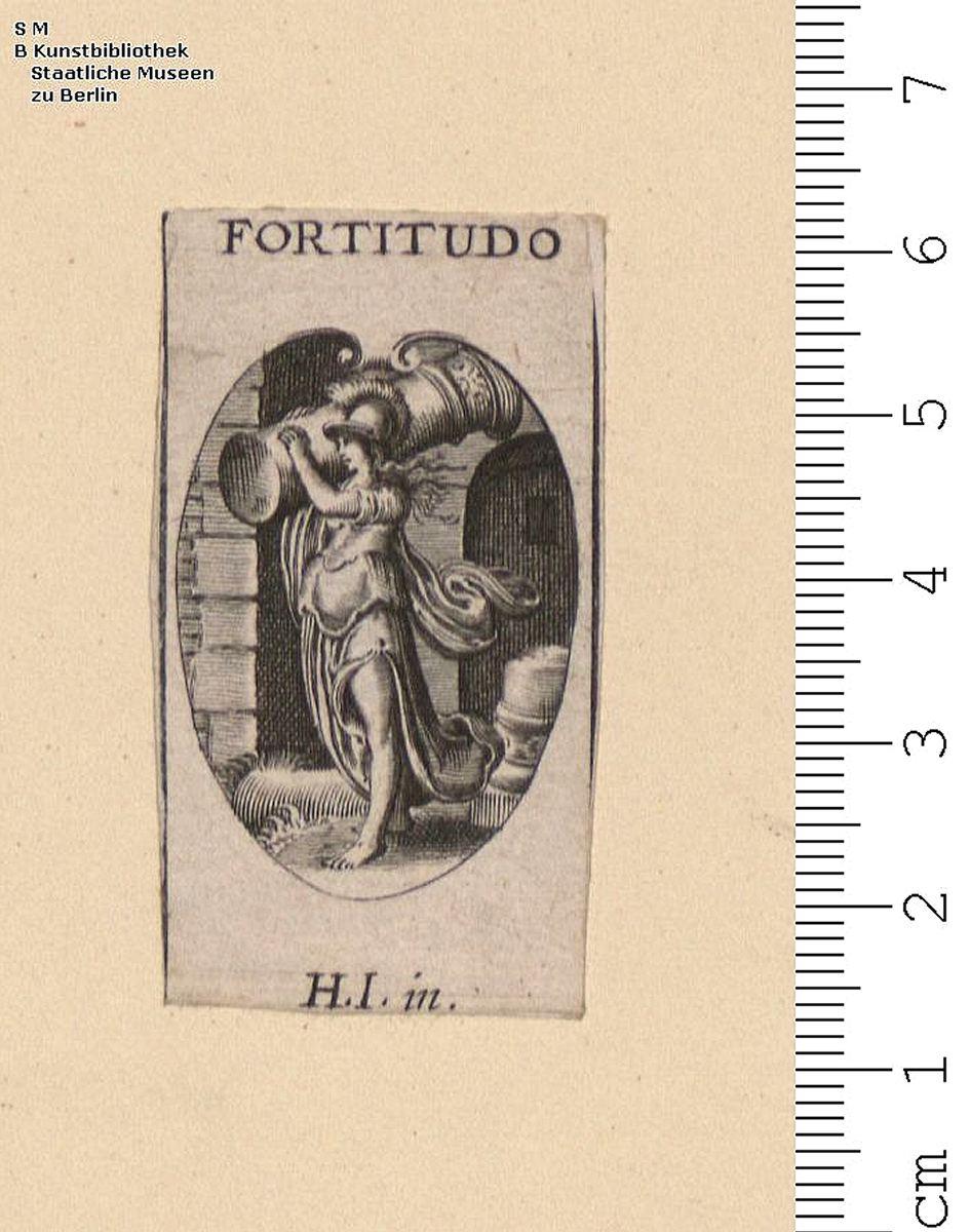 6 Bl. einer Folge: Tugenden, allegorische Darstellungen in Ovalen mit lateinischen Aufschriften, bez. mit Namen oder Monogr., 3 Bl. außerdem bez: J C Visscher ex.