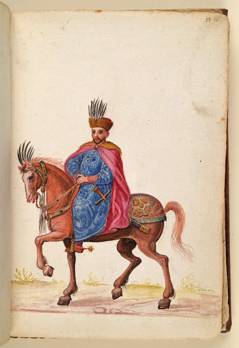 Deutsches Trachtenbuch: o.T. (Herrscher zu Pferd) (27)