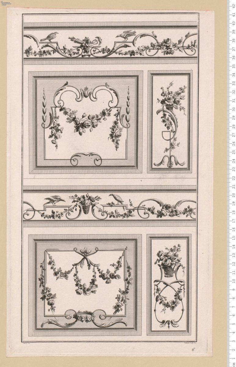 IV.E Cahier ... A Paris chés Chereau fils. Blatt 4 u. 6 dat: 1773.