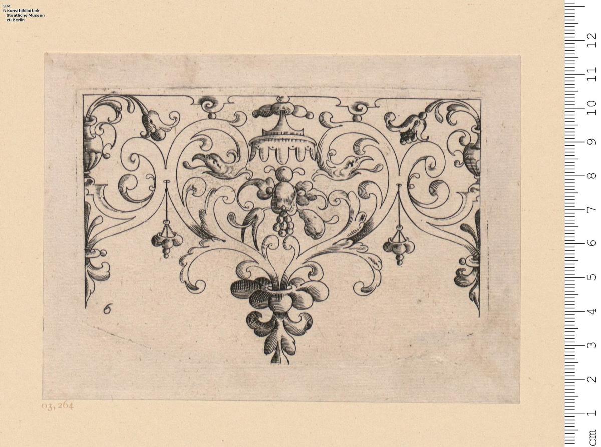(3) 6 Blatt einer Folge aus Schweiflinien