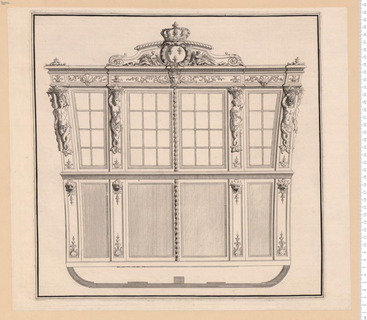 Desseing D'Vne Gondole pour l'usage du Roy dans Les Canaux De Versaille jnventé et designé par J. Berain ...