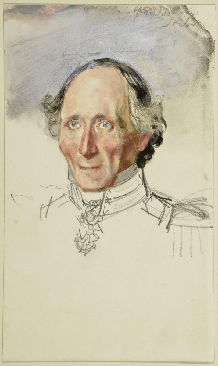 Friedrich August Stüler. Studie zum Gemälde "Krönung Wilhelms I. in Königsberg"