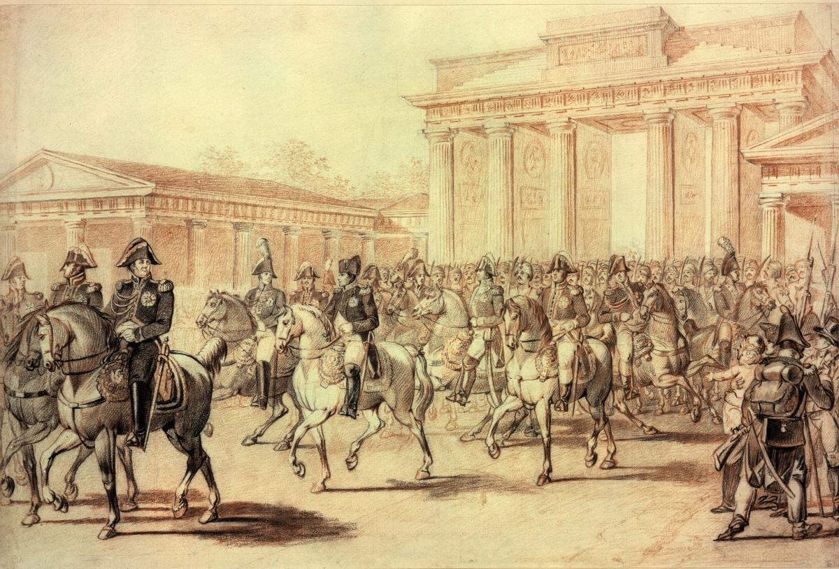 Einzug Napoleons I. durch das Brandenburger Tor in Berlin am 27. Oktober 1806