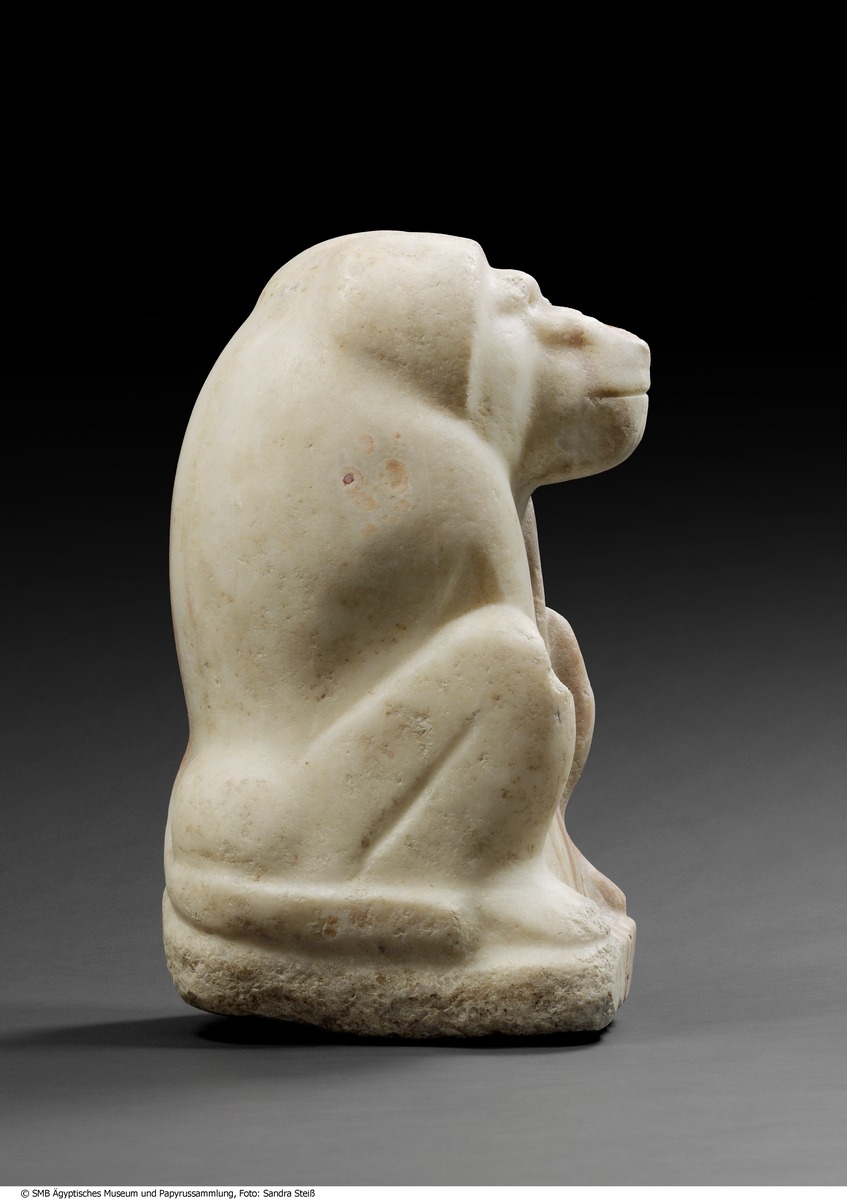 Figur eines hockenden Pavians mit dem Königsnamen des Nar(-mer)
