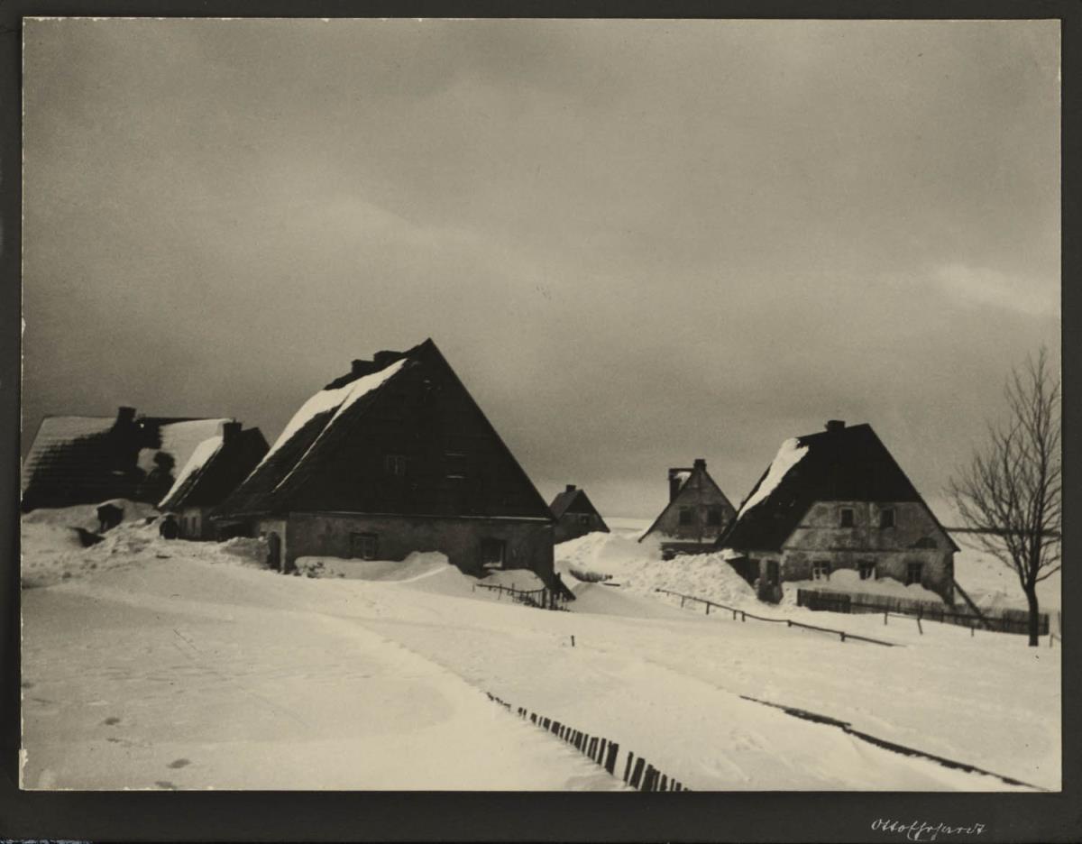 Häuser im Schnee, Erzgebirge