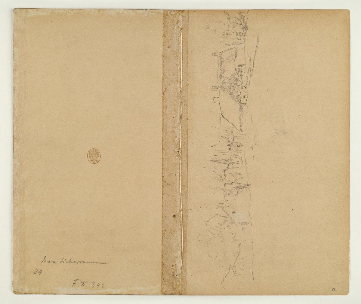 Dorfhäuser (Seite a aus einem Skizzenbuch)