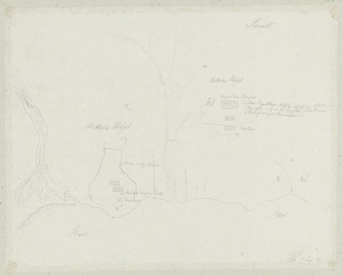 Skizzenbuch Italienreise, Selinunt, Lageplan