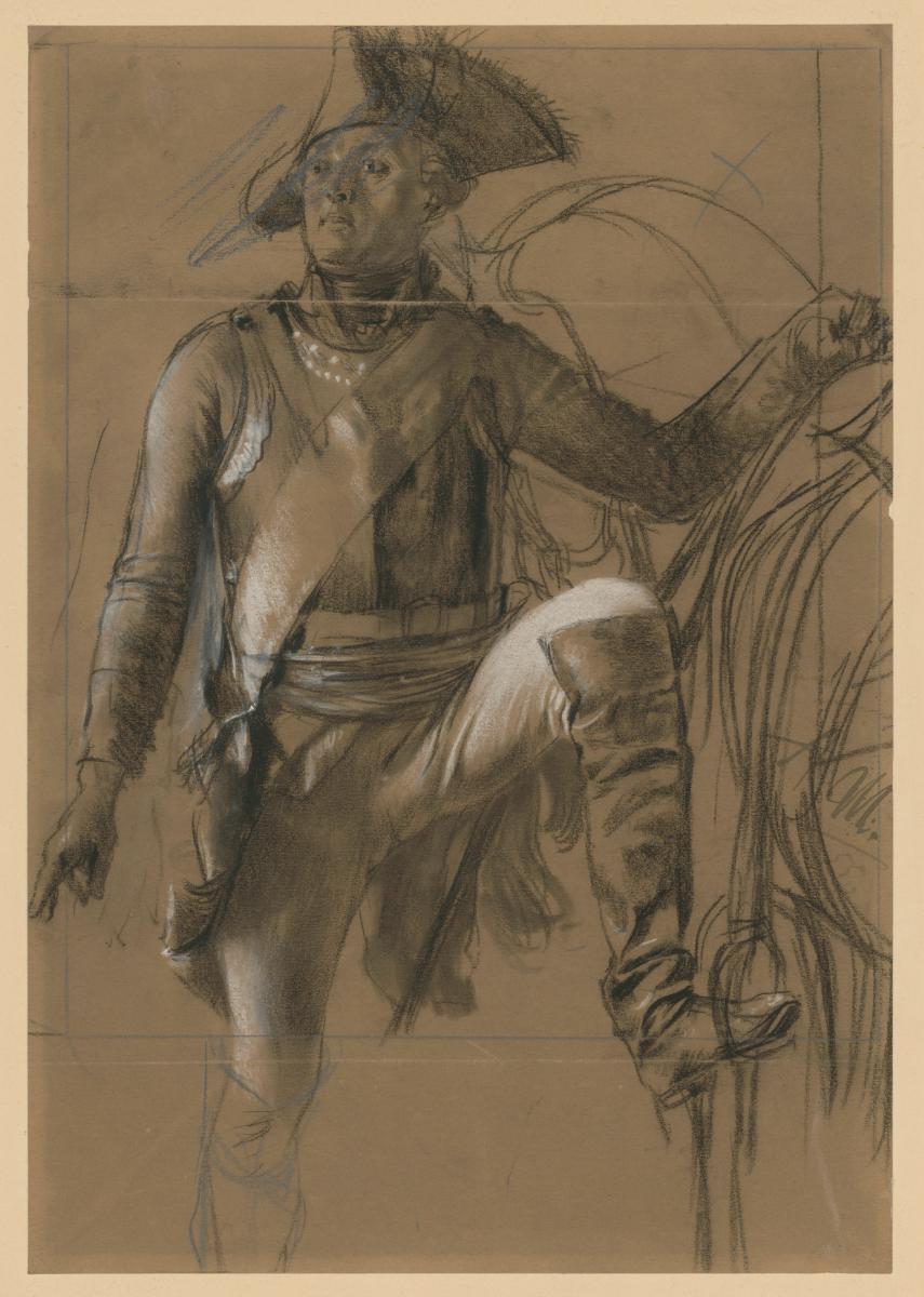 Friedrich Wilhelm von Seydlitz, Porträtstudie zu "aus König Friedrichs Zeit. Kriegs- und Friedenshelden" (zu Bock 1072)