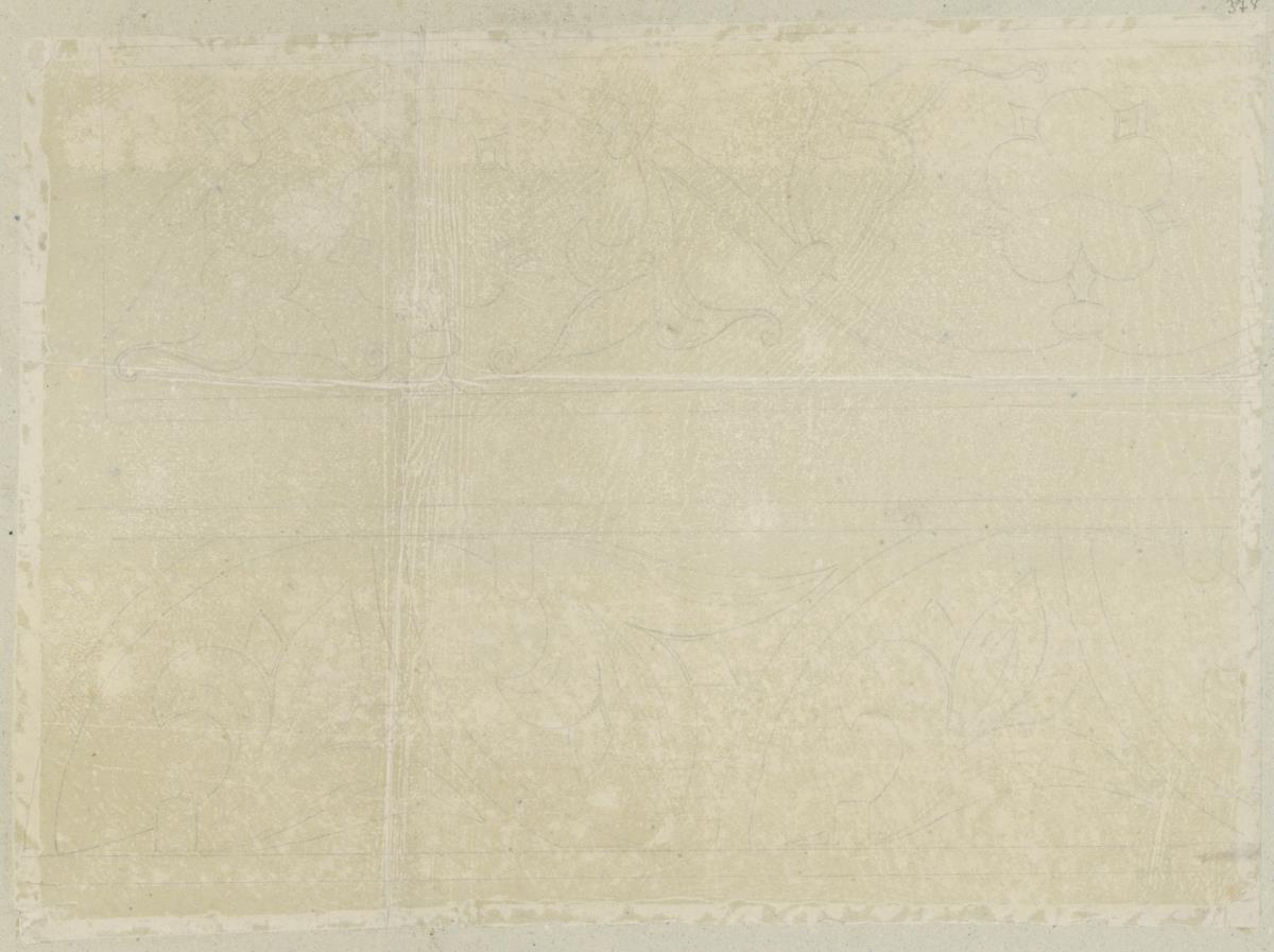 Skizzenbuch Italienreise, Messina, Dom, Detail der bemalten Holzdecke