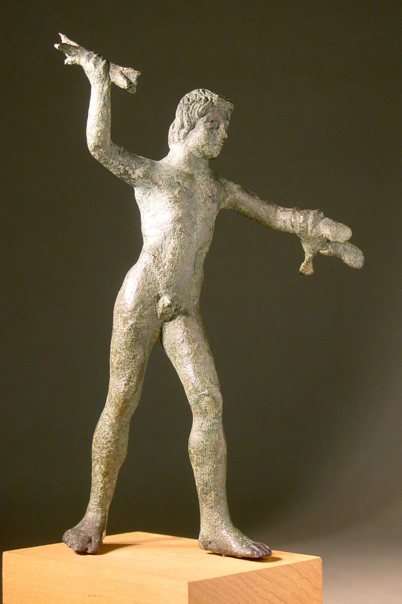 Spätetruskische Statuette des jugendlichen Jupiter (Veiovis)