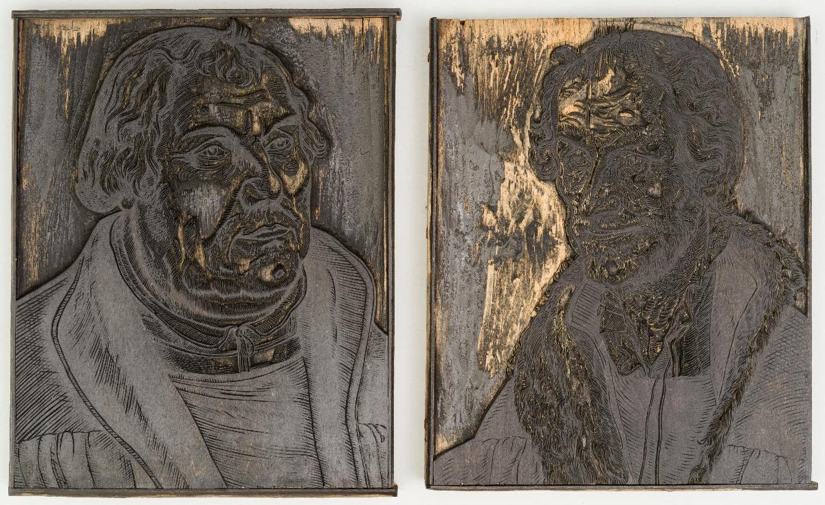 Bildnis Martin Luther; Bildnis Melanchthon
(2 Stöcke)