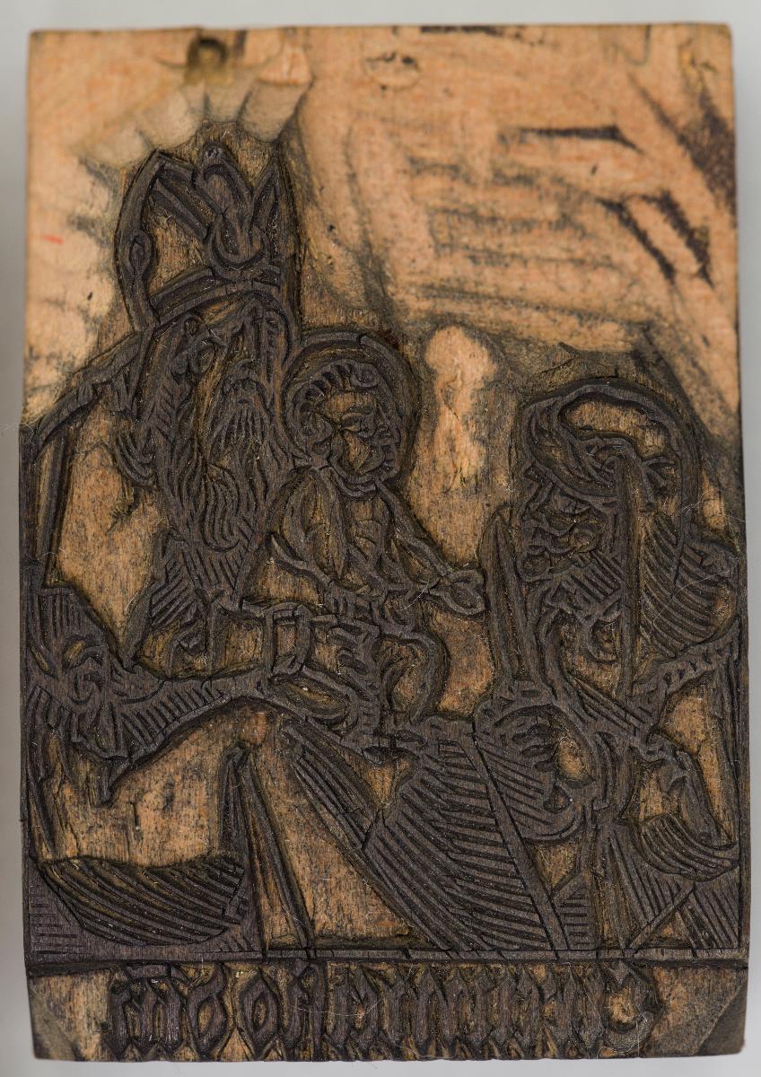 Heiligenbilder. Beschneidung / Geburt / Heimsuchung / Verkündigung / ? / ? / ? / ? / Papst Clemens / Fabian und hl. Sebastian / hl. Laurentius / Steinigung Stephan / Emerit /hl. Benedikt / hl Margarethe/hl Blasius?/hl Adalbert?/hl Martin/(Domrufer) / hl Valentin / ? / hl. Ambrosius / ? / ? / (24 Stöcke)