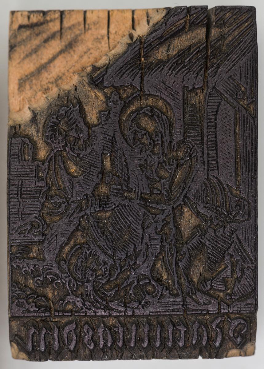 Heiligenbilder. Beschneidung / Geburt / Heimsuchung / Verkündigung / ? / ? / ? / ? / Papst Clemens / Fabian und hl. Sebastian / hl. Laurentius / Steinigung Stephan / Emerit /hl. Benedikt / hl Margarethe/hl Blasius?/hl Adalbert?/hl Martin/(Domrufer) / hl Valentin / ? / hl. Ambrosius / ? / ? / (24 Stöcke)
