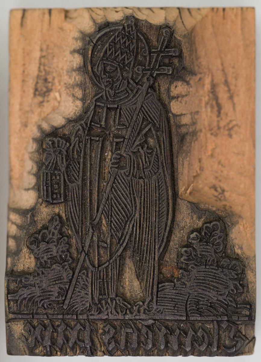 Heiligenbilder. Beschneidung / Geburt / Heimsuchung / Verkündigung / ? / ? / ? / ? / Papst Clemens / Fabian und hl. Sebastian / hl. Laurentius / Steinigung Stephan / Emerit /hl. Benedikt / hl Margarethe/hl Blasius?/hl Adalbert?/hl Martin/(Domrufer) / hl Valentin / ? / hl. Ambrosius / ? / ? / (24 Stöcke)