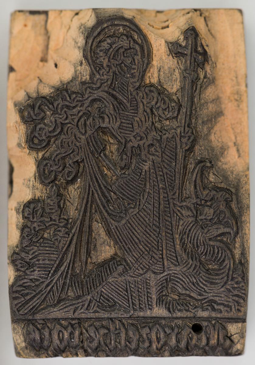 Heiligenbilder. Beschneidung / Geburt / Heimsuchung / Verkündigung / ? / ? / ? / ? / Papst Clemens / Fabian und hl. Sebastian / hl. Laurentius / Steinigung Stephan / Emerit /hl. Benedikt / hl Margarethe/hl Blasius?/hl Adalbert?/hl Martin/(Domrufer) / hl Valentin / ? / hl. Ambrosius / ? / ? / (24 Stöcke)