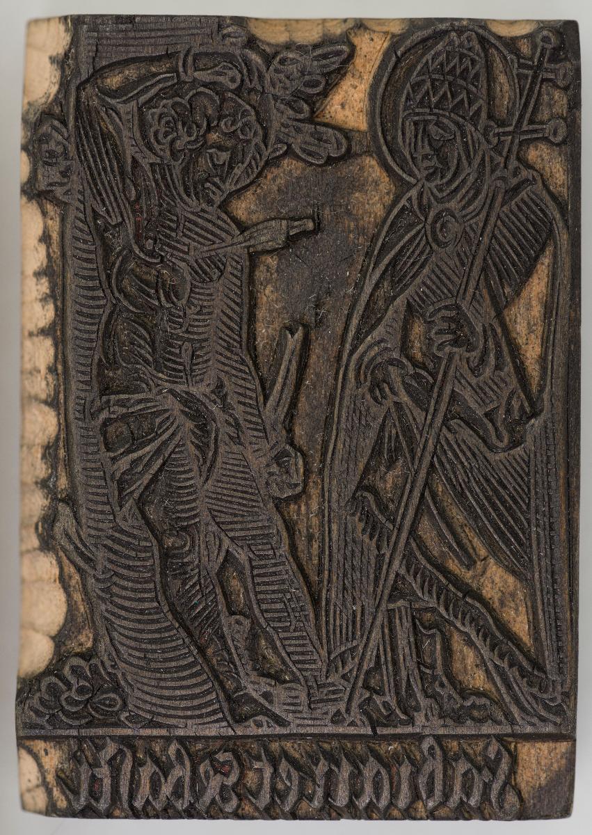 Heiligenbilder. Beschneidung / Geburt / Heimsuchung / Verkündigung / ? / ? / ? / ? / Papst Clemens / Fabian und hl. Sebastian / hl. Laurentius / Steinigung Stephan / Emerit /hl. Benedikt / hl Margarethe/hl Blasius?/hl Adalbert?/hl Martin/(Domrufer) / hl Valentin / ? / hl. Ambrosius / ? / ? / (24 Stöcke)