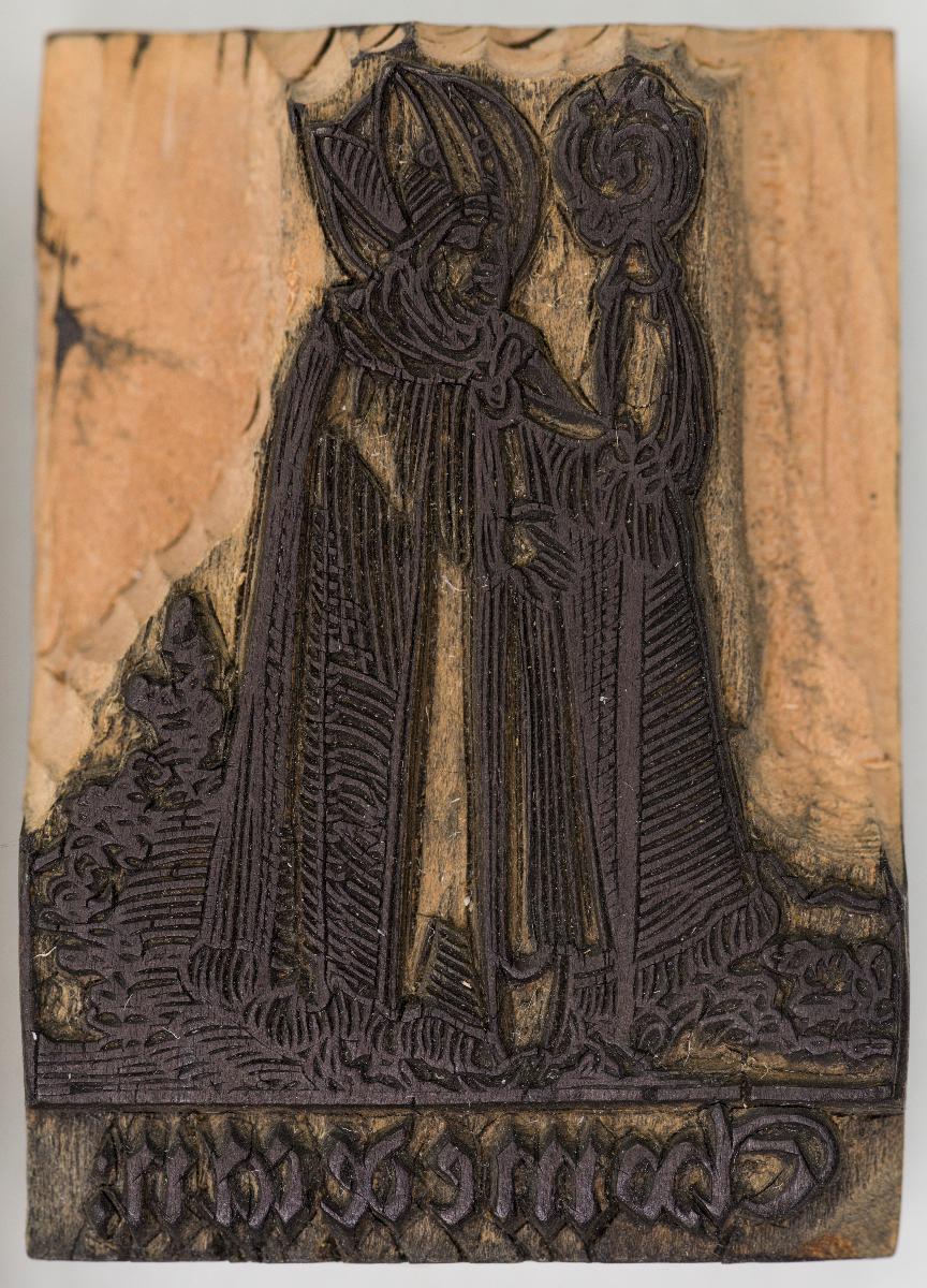 Heiligenbilder. Beschneidung / Geburt / Heimsuchung / Verkündigung / ? / ? / ? / ? / Papst Clemens / Fabian und hl. Sebastian / hl. Laurentius / Steinigung Stephan / Emerit /hl. Benedikt / hl Margarethe/hl Blasius?/hl Adalbert?/hl Martin/(Domrufer) / hl Valentin / ? / hl. Ambrosius / ? / ? / (24 Stöcke)