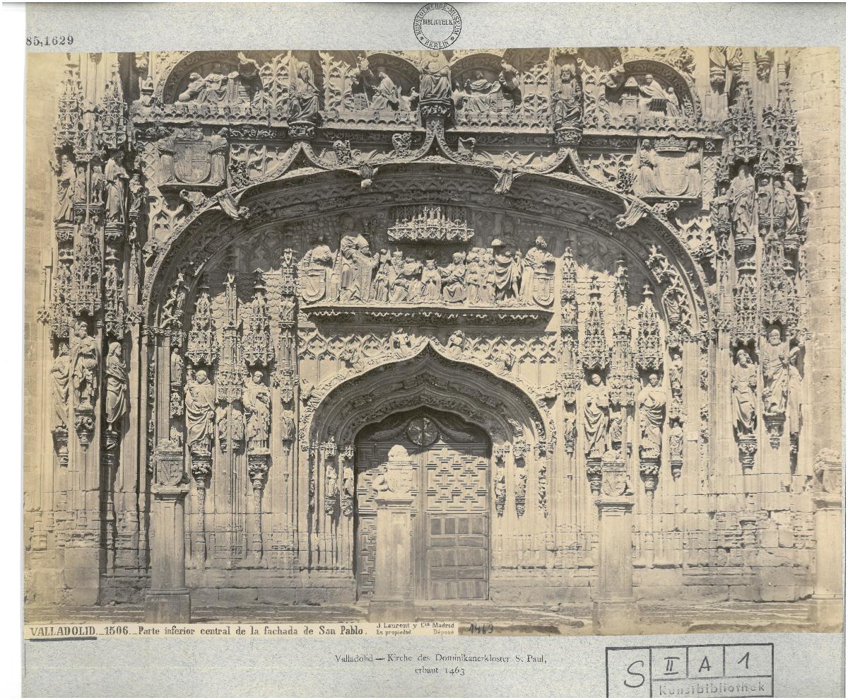Valladolid, Kirche San Pablo, Fassade, Portal, unterer mittlerer Teil