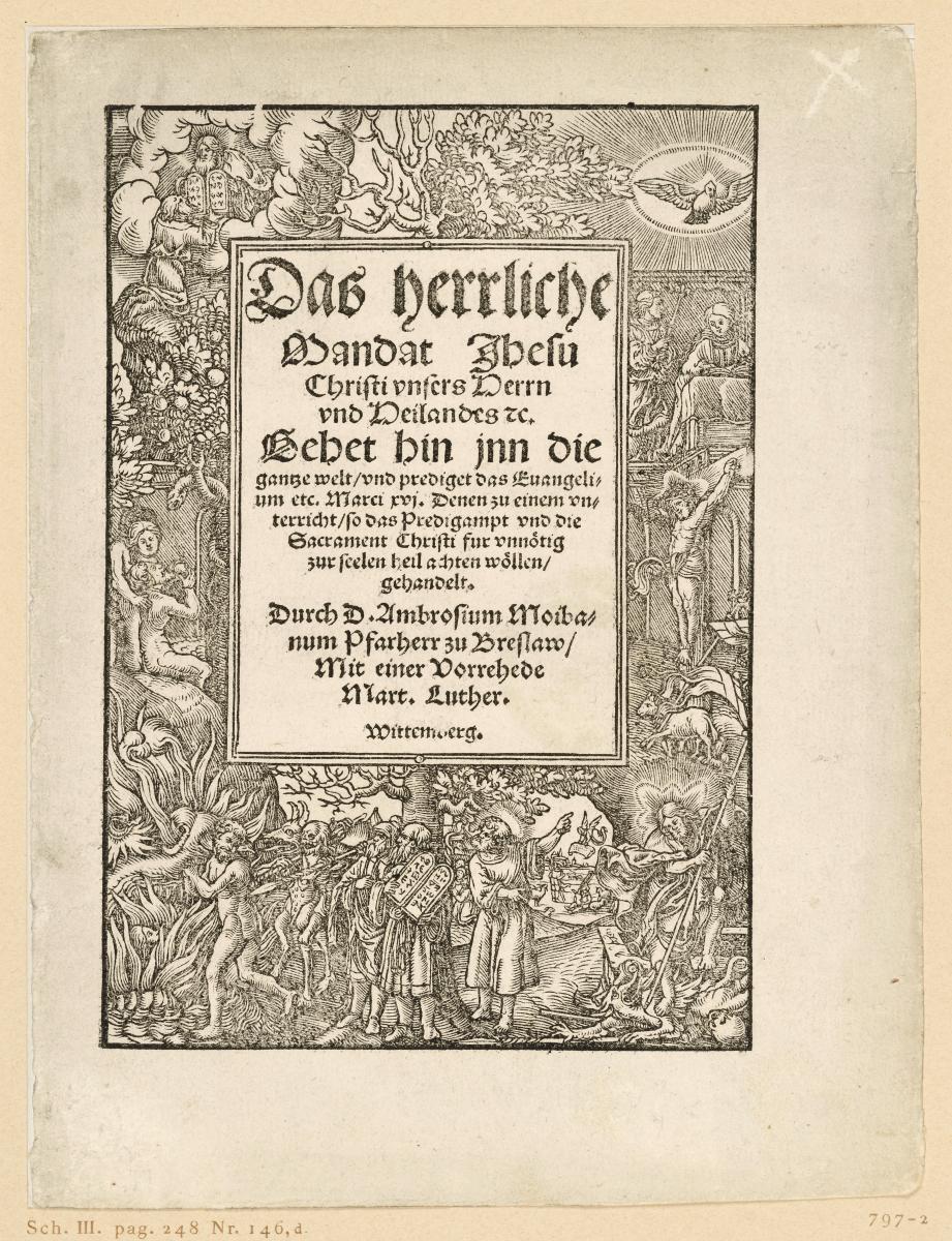 Titelbordüre mit biblischen Szenen