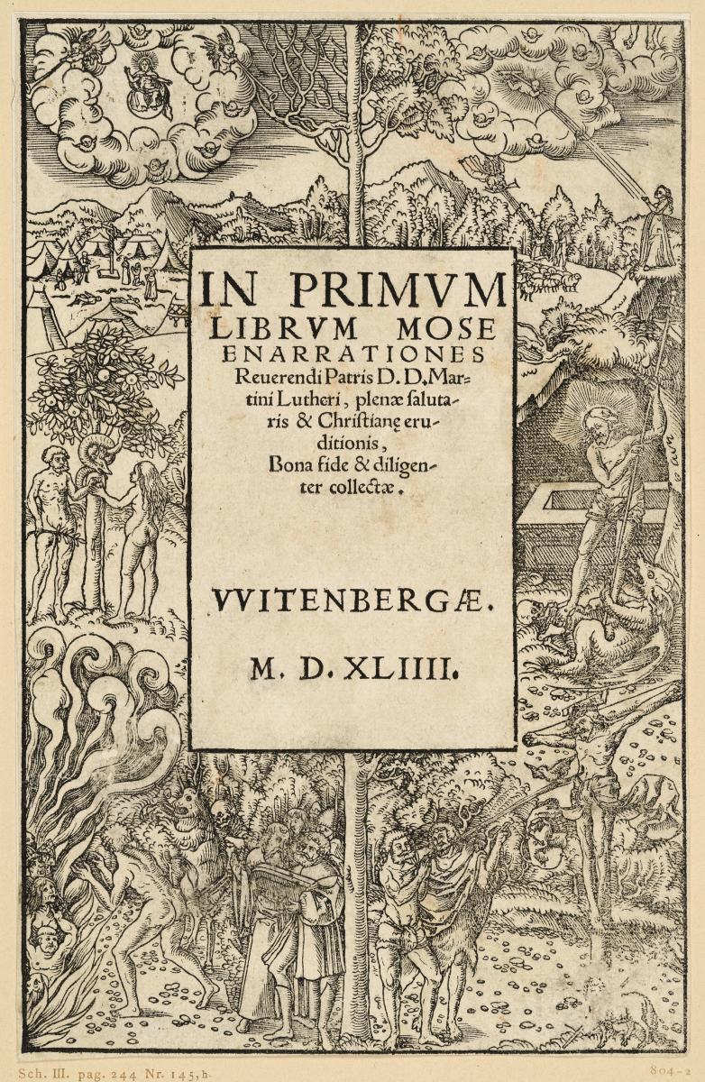 Titelbordüre mit biblischen Szenen