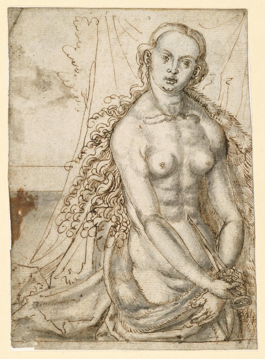 Lucretia, sich durchbohrend, nach rechts