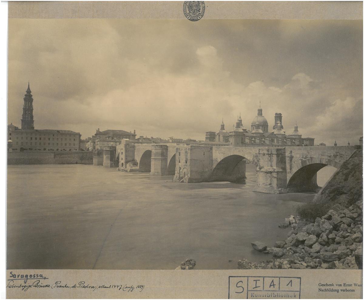 Zaragoza, Brücke Piedra mit Stadtansicht