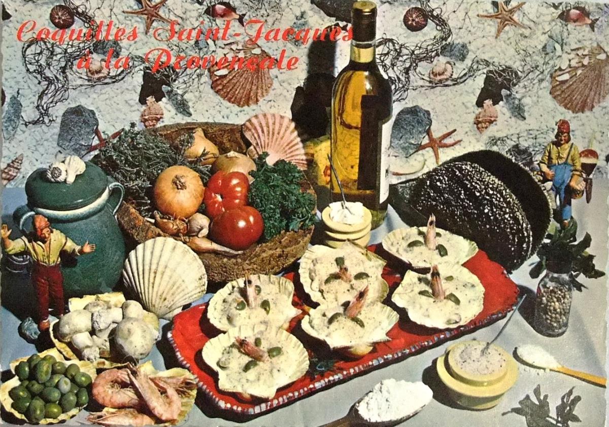Coquilles Saint-Jacques á la Provençal. (Jakobsmuscheln auf provenzalische Art)