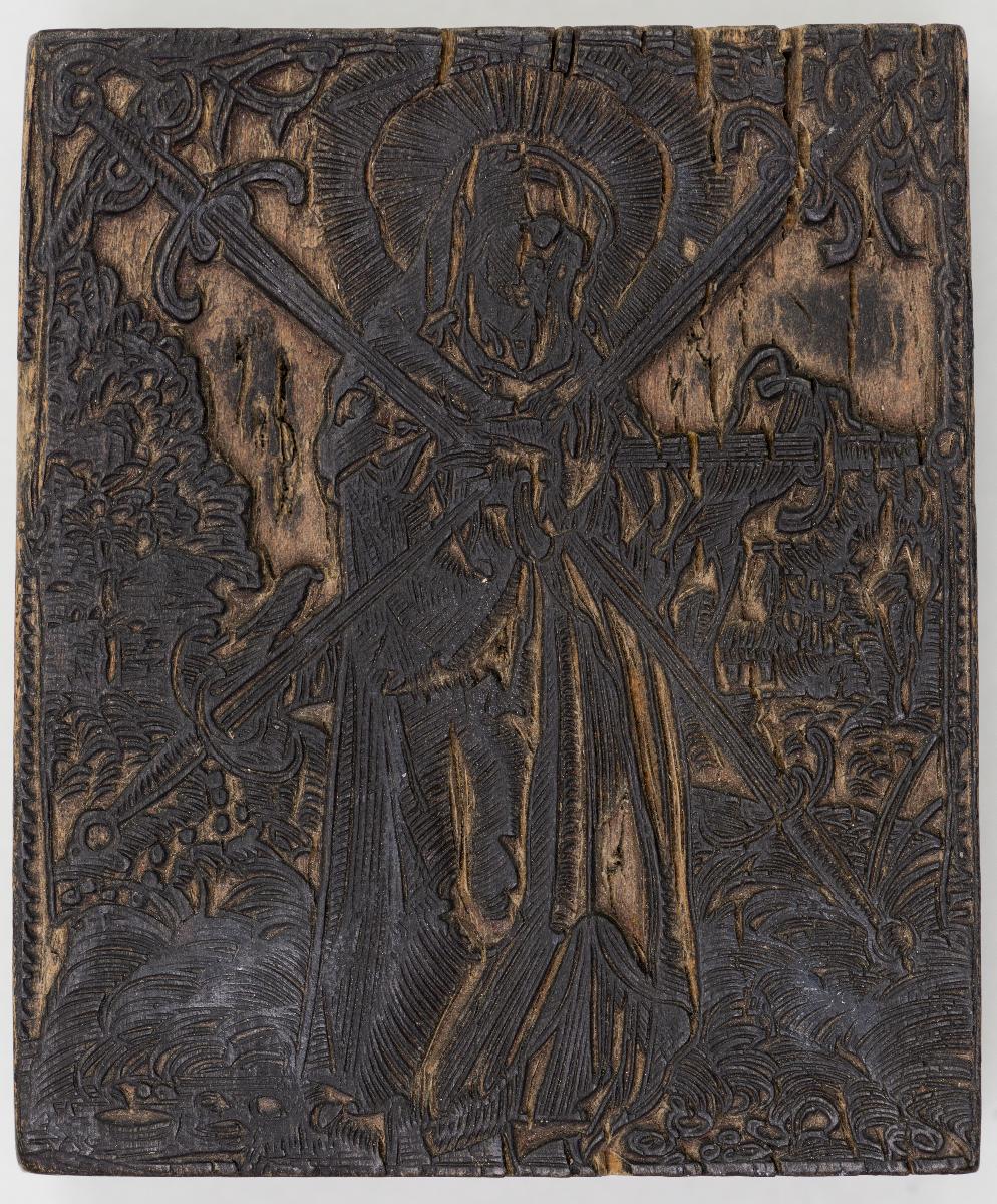 Hl. Agnes, Maria Magdalena, Mater Dolorosa, Maria, Anna selbdritt, Rochus, Bartholomeus, Judas, Philip, Johannes, Andreas, Gregor, Antonius, Sebastian, Christopherus, Stephan, Magarethe, Katharina, Ottilia, Ursula, Veronika (u.a.?)
(22 Stöcke)