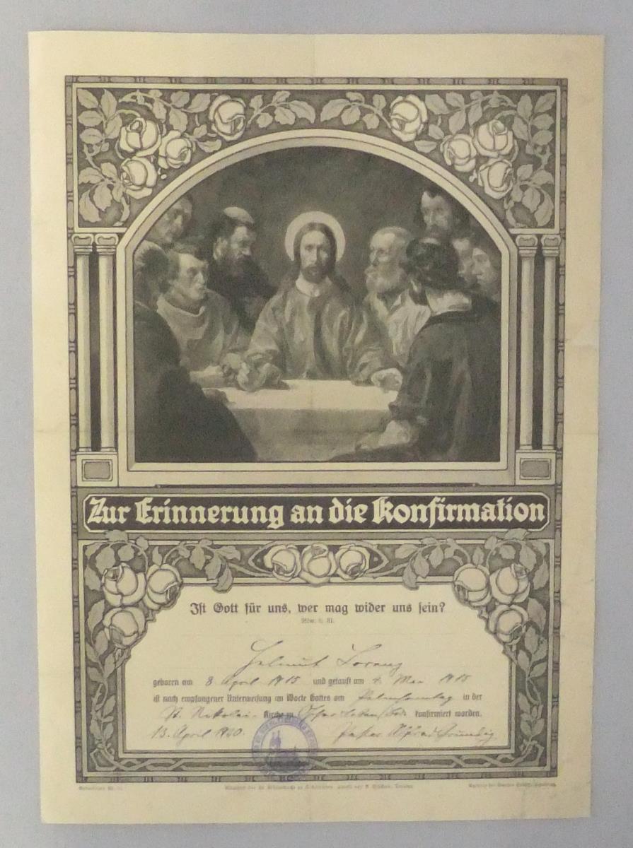 Zur Erinnerung an die Konfirmation von Helmut Lorany