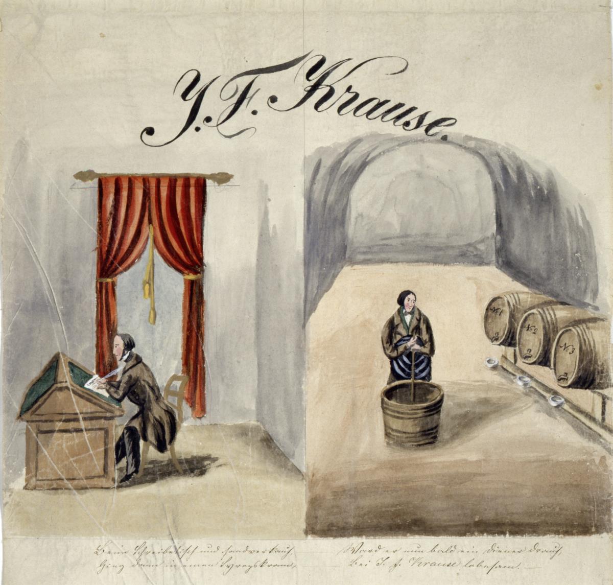 Moritatenrolle vom Leben des Feuer-Versicherungsagenten Gustav Huffnagel.
