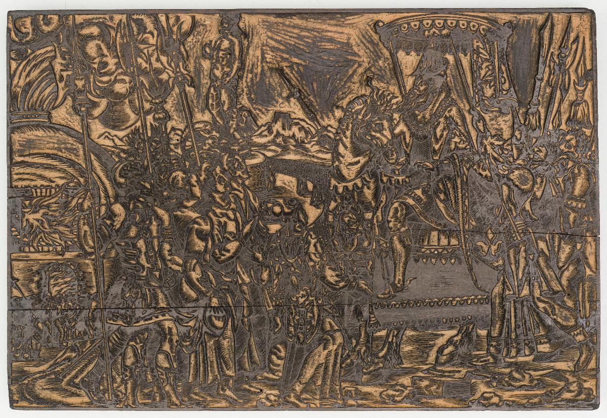 Nebukadnezar mit den drei Jünglingen (3 Stöcke)