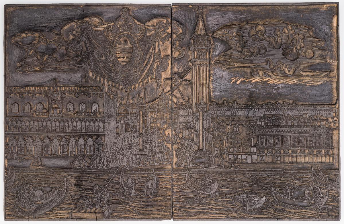 Seiltänzer über Piazza San Marco, Venedig  (2 Stöcke)