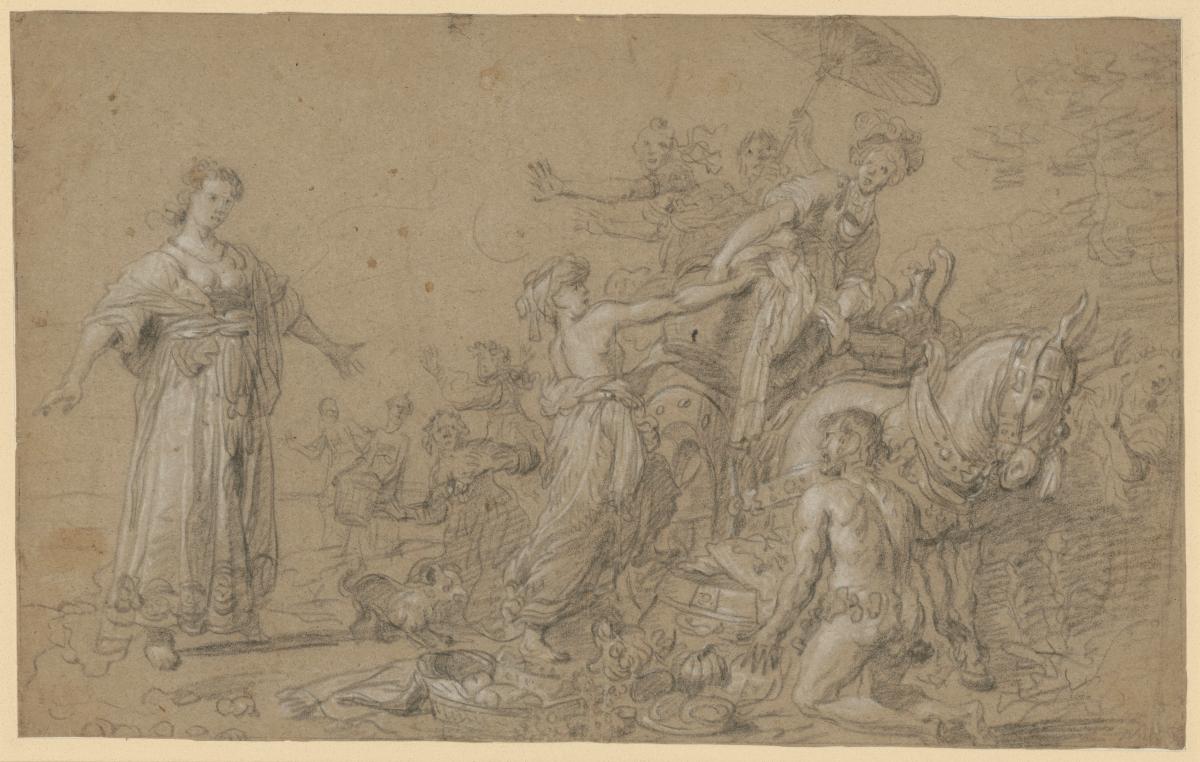 Odysseus und Nausikaa nach Lastmans Gemälde in Augsburg