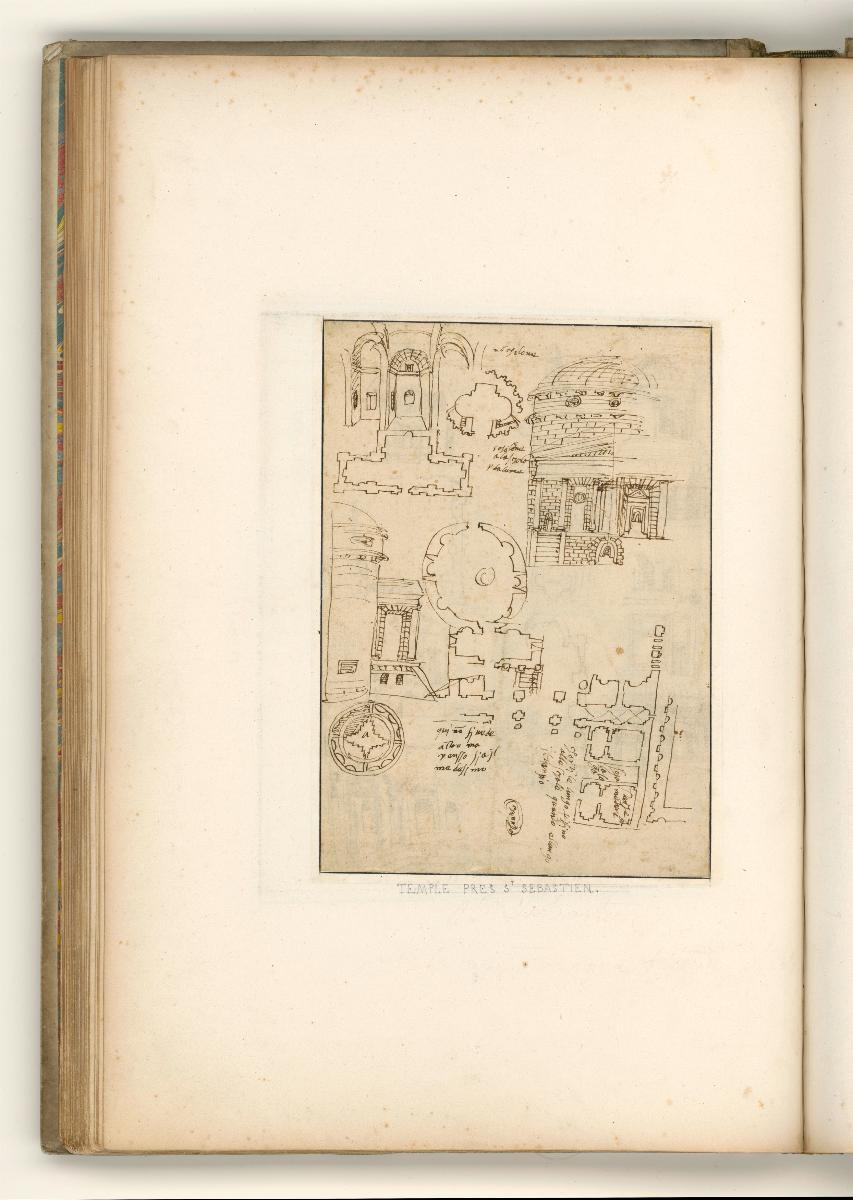 Rom, Ansichten verschiedene Grabbauten, Verso: Rom, Grabbauten, u.a. Tor de Shiavi, Grab bei S. Maria de Capua Vetere