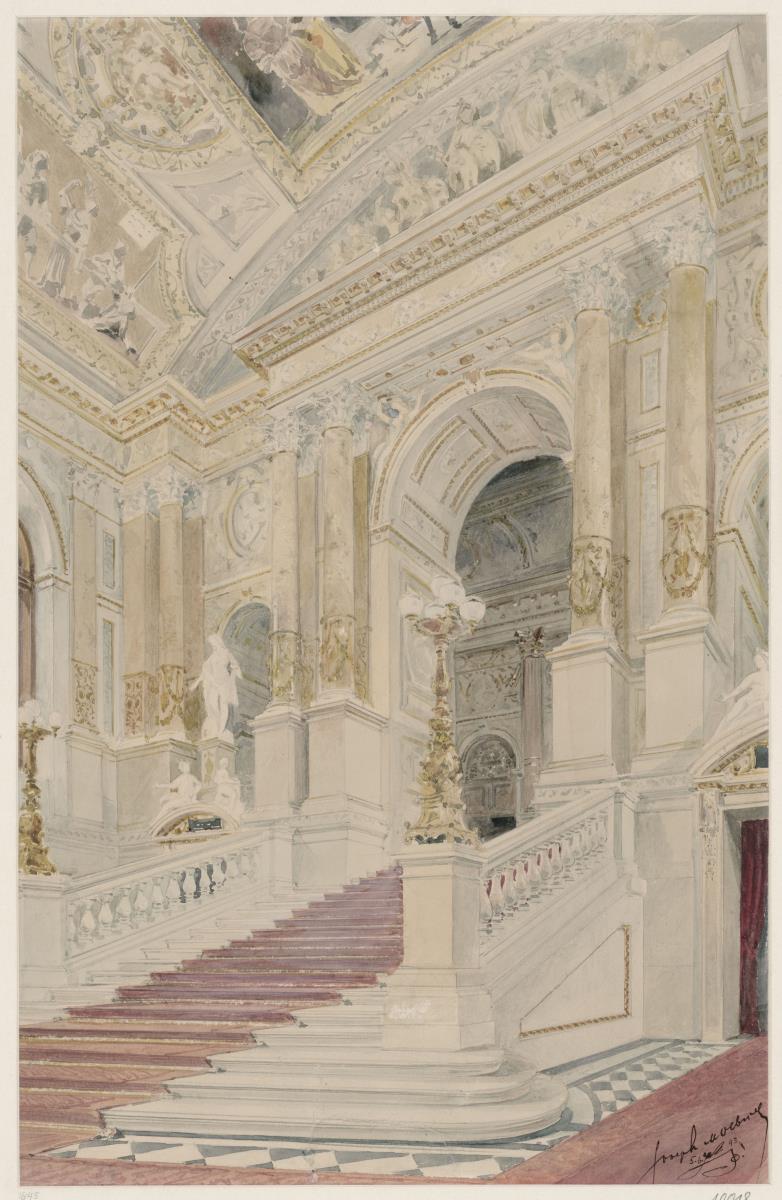 Studien, Wien, Perspektive des Burgtheatervestibüls
